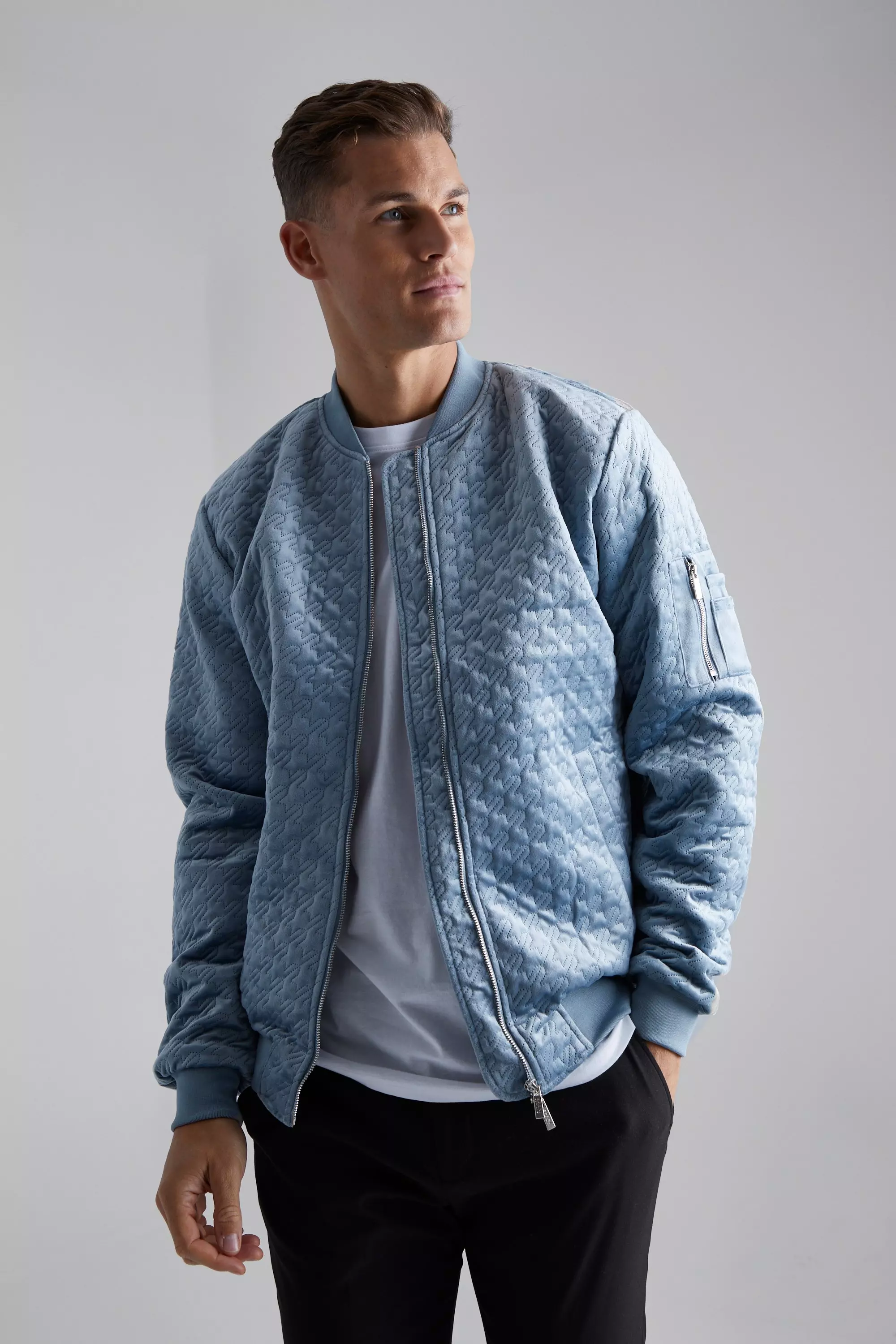 Velvet mens hot sale bomber jacket